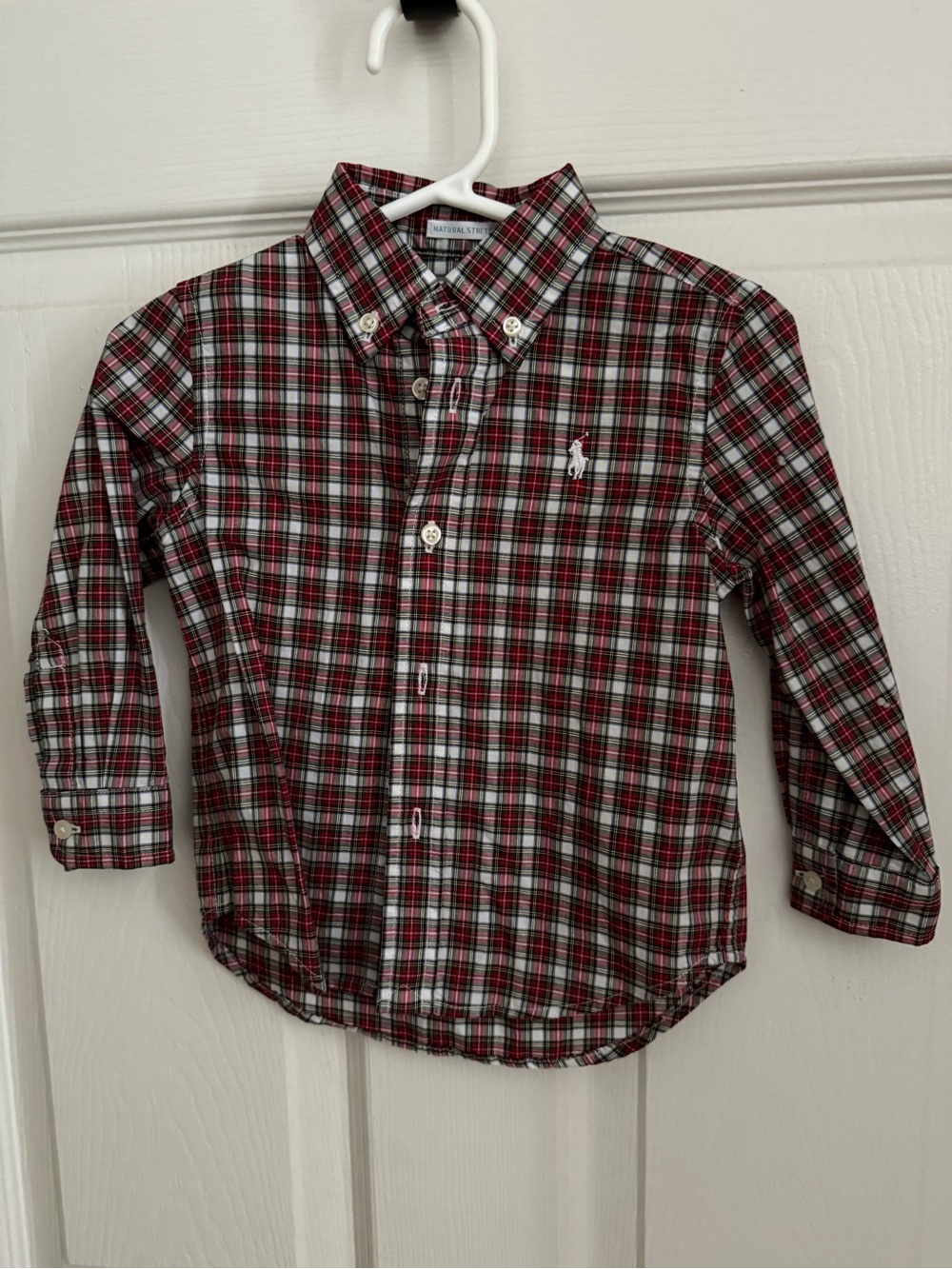 Ralph Lauren Red and Green Plaid Button-Down Shirt